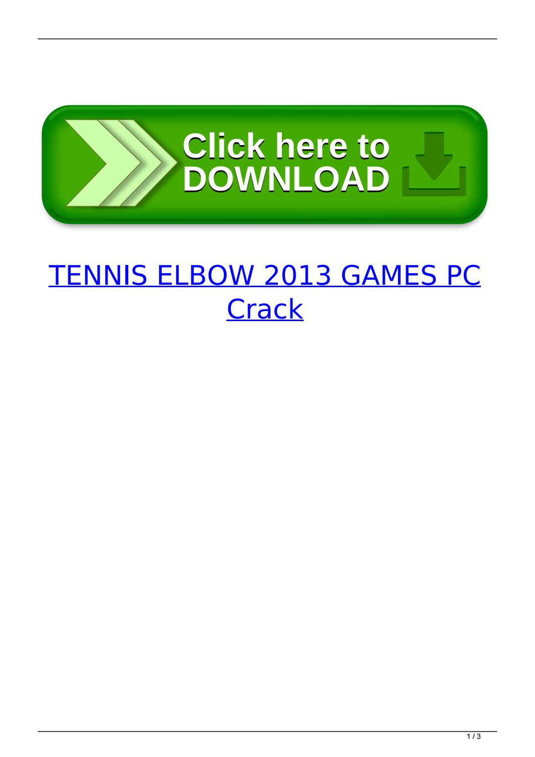 Tennis Elbow 2013 Crack File